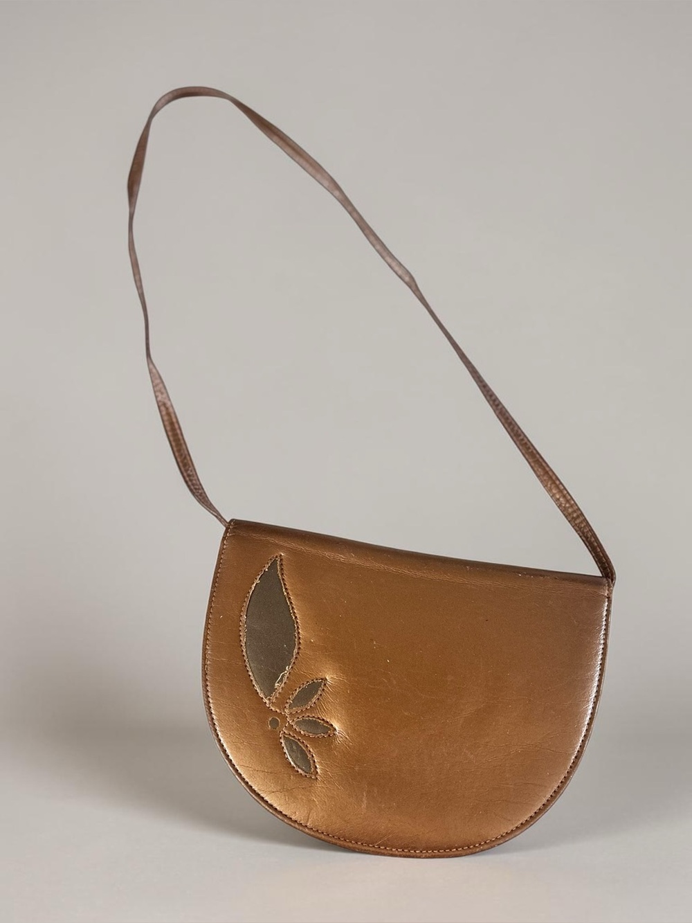 Vintage Giorgini Gold Saddle Bag Boho Shoulder Purse